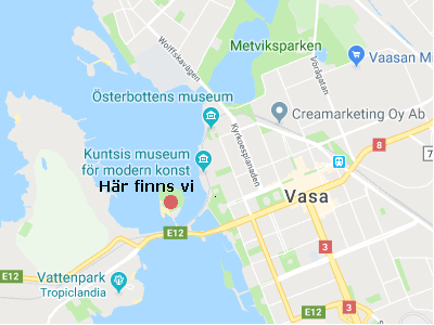 Karta till The Shop i Vasa